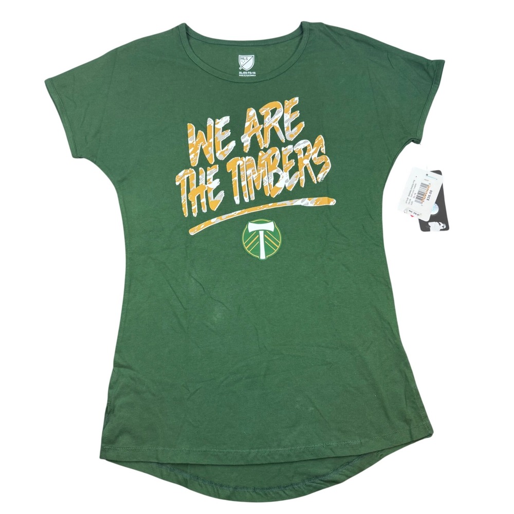 MLS Portland Timbers T-Shirt Women XL Green We Are The Timbers Graphic Tee NWT